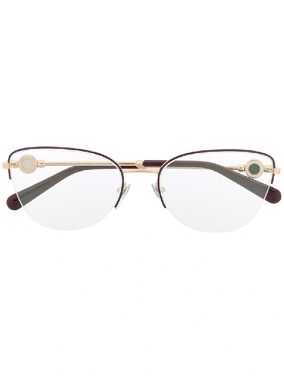 Bvlgari 2211 Cat-eye Glasses In Gold