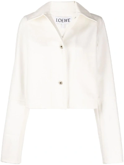 Loewe Jacke Mit Ärmeleinsätzen In White