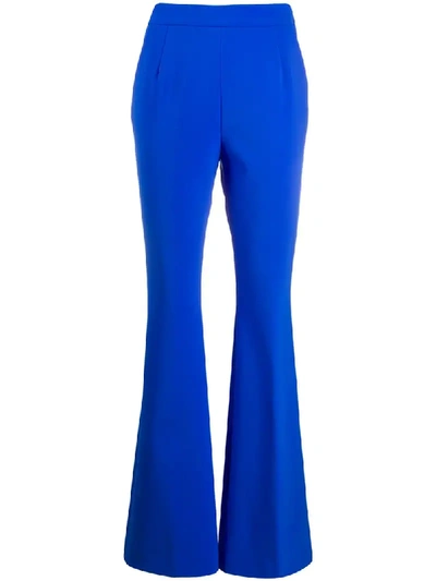 Fausto Puglisi Flared Mid-rise Trousers In Blue