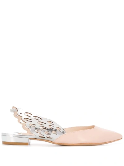Sophia Webster Angelo Slingback Strap Ballerinas In Neutrals
