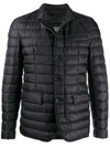 Herno Padded Button Jacket In Black