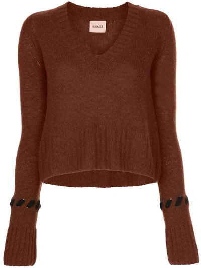 Khaite Knitted Top In Brown