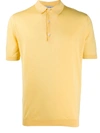 John Smedley Short Sleeve Polo Shirt In Yellow