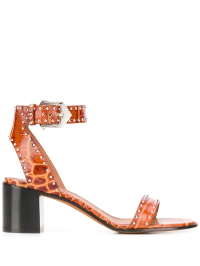 Givenchy Stud-embellished Sandals In Brown