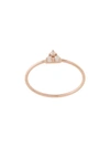 NATALIE MARIE 9KT ROSE GOLD PEARL TRIO RING