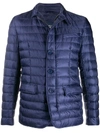 Herno Padded Button Jacket In Blue