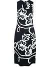 CAROLINA HERRERA FLORAL PRINT SHEATH DRESS