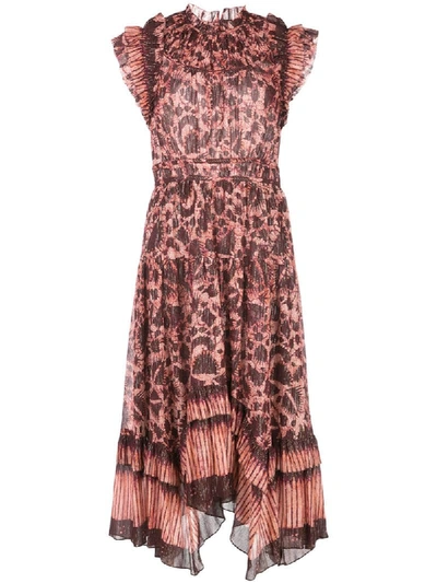 Ulla Johnson Amalia Floral Print Dress In Red