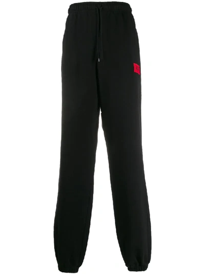 424 Logo Patch Long Track Trousers In Black