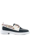 THOM BROWNE PEBBLE LEATHER BOAT SHOES