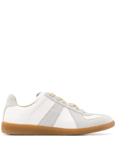 Maison Margiela Bicolor Leather Replica Sneakers In White