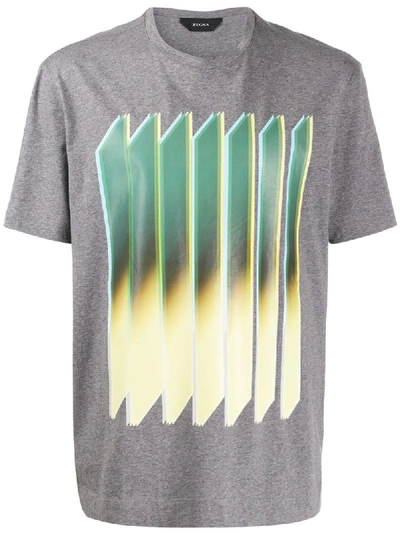 Z Zegna 3d-print T-shirt In Grey