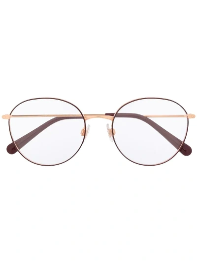 Dolce & Gabbana Round Glasses In Red
