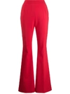 Fausto Puglisi Flared Tailored Trousers In Red