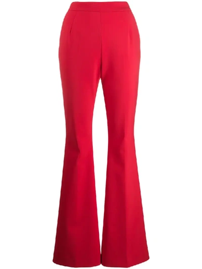 Fausto Puglisi Flared Tailored Trousers In Red