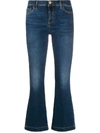 PINKO CROPPED FLARED JEANS