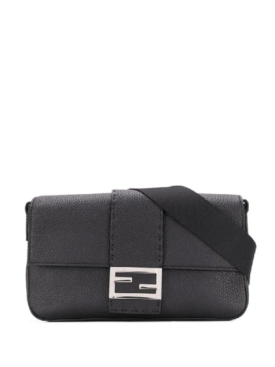 Fendi Baguette Belt Bag In F0gxn Nero + Palladium