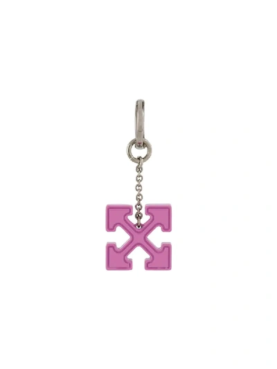 Off-white Arrows Pendant Hoop Earring In Pink