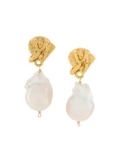 Alighieri The Fragment Of Light Pearl Earrings In Gold