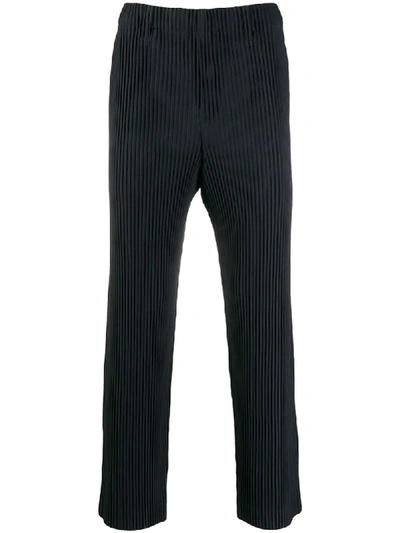 Issey Miyake Plissé Trousers In Blue