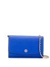 Tory Burch Robinson Chain Clutch In Blue