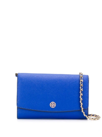 Tory Burch Robinson 搭链手拿包 In Blue