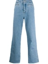 Loewe Turn-up Hem Jeans In Blue