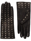 AGNELLE CLAIRE STUDDED LEATHER GLOVES