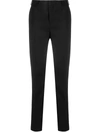 Saint Laurent High-rise Tailored Trousers In Black