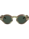 Giorgio Armani Printed Circle Frame Sunglasses In Green
