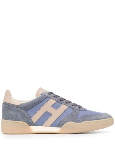 Hogan Shoes Leather Trainers Trainers H357 In Blue