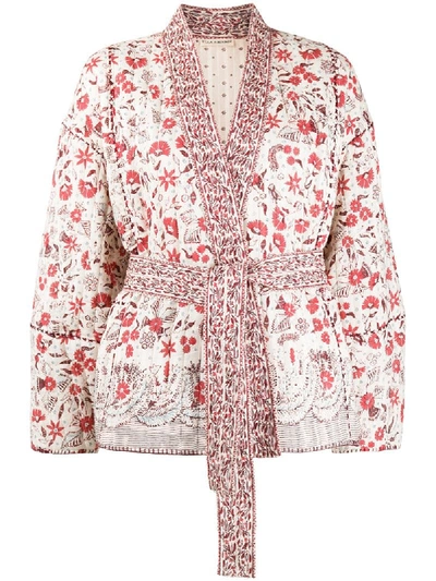 Ulla Johnson Floral-print Quilted Jacket In Neutrals