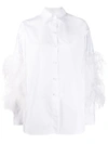 VALENTINO FEATHER EMBELLISHED BUTTONED SHIRT