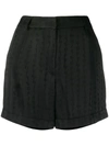 Off-white Logo Shorts Shorts In Black Viscose In Black