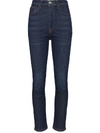 RE/DONE CROPPED HIGH-RISE SKINNY JEANS