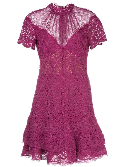 Jonathan Simkhai Short Lace Dress In Pink
