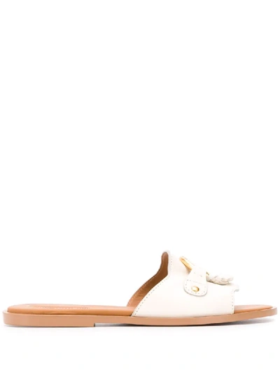 See By Chloé Single Strap Sandals In White