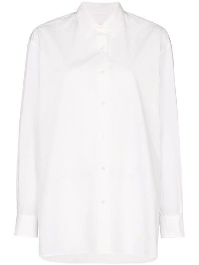 Nili Lotan Yorke Cotton-poplin Shirt In White