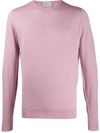 John Smedley Lundy Long Sleeve Jumper In Pink