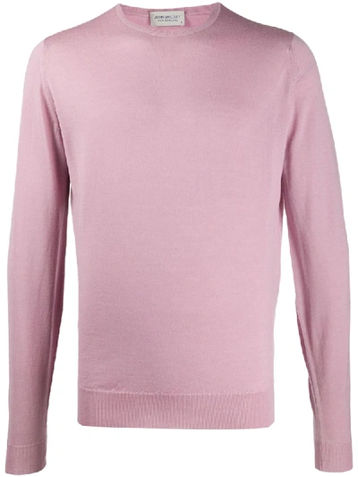 John Smedley Lundy Long Sleeve Jumper In Pink