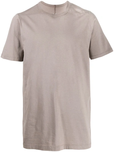 Rick Owens Larry Short Level T-shirt In Grey