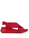 Camper Balloon Crossover Strap Sandals In Red