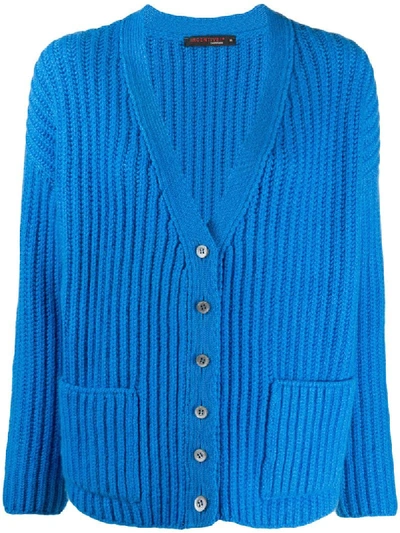 Incentive! Cashmere V-neck Cashmere Cardigan In Blue
