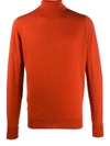 John Smedley Gestrickter Rollkragenpullover In Orange