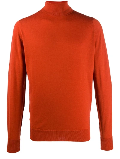 John Smedley Gestrickter Rollkragenpullover In Orange