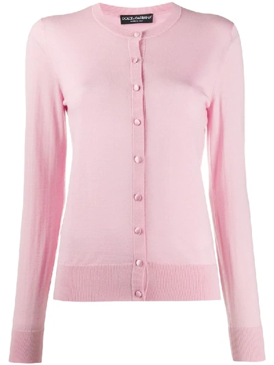 Dolce & Gabbana Slim Fit Cardigan In Pink