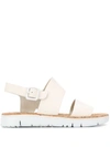 Camper Oruga Leather Strappy Sandals In Neutrals