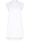 BOTTEGA VENETA QUILTED COTTON-POPLIN SLEEVELESS SHIRT