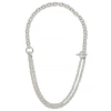 ALL BLUES DOUBLE STERLING SILVER NECKLACE,3736607