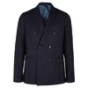 PAUL SMITH NAVY DOUBLE-BREASTED WOOL BLAZER,3736572